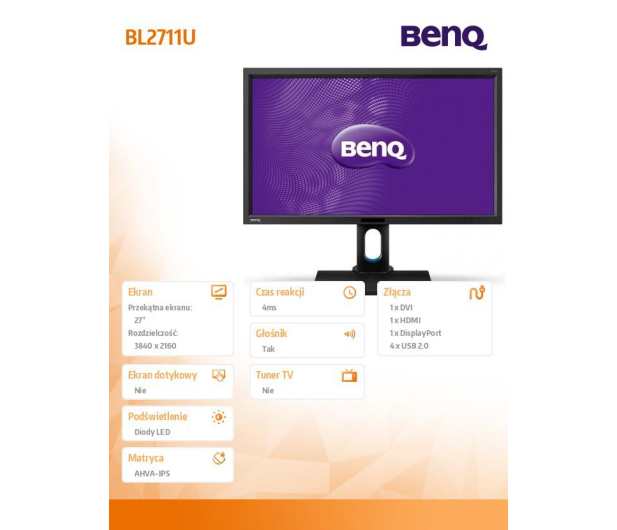 BenQ BL2711U czarny - 259856 - zdjęcie 8